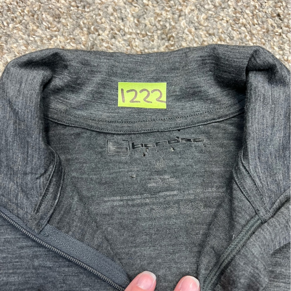 banded jacket womens medium grey quarter zip‎ pullover hunting outdoor casual - Picture 10 of 12
